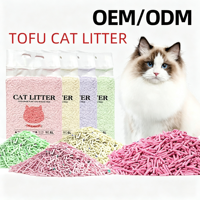 Pasir Kucing Tofu Khusus, Menggumpal, Menyerap Air & Rendah Debu, 6L Pasir Tofu, Grosir Pabrik OEM