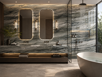 Dalles de quartzite vert brumeux pour îlots de cuisine, comptoirs, murs de douche, tables consoles, dessus de meubles de salle de bain, carreaux de sol
