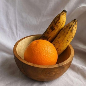 Bol de service en corne de buffle naturelle de qualité supérieure, fait main, pour salades, fruits, collations, décoration de table de cuisine, en vente - Product Image 1