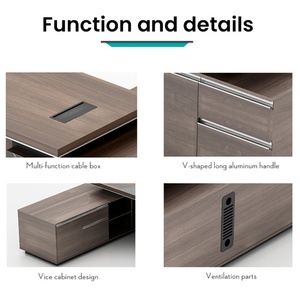 High Quality Luxury Modern L-Shaped Wooden Executive <b>Office</b> Desk with Modular Design Commercial Extendable Convertible - Product Image 3