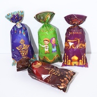 MorSun 100Pcs Eid Mubarak Sacs Cadeaux Plastique OPP Bonbons Cookie Sac Ramadan Kareem Décoration Islamique Fête Musulmane Fournitures