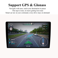 Lecteur DVD de voiture Android Penhui universel 2 Din 9/10 pouces, radio GPS, navigation audio vidéo, CarPlay, DSP multimédia