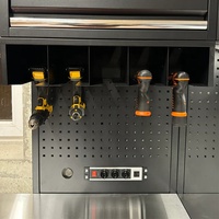 Banc de travail d'atelier robuste avec armoire à outils d'angle pour garage