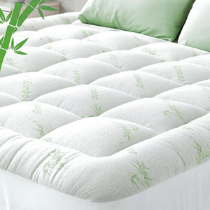 Venta al por mayor de colchón de fibra de bambú acolchado almohadilla de <span class=keywords><strong>cama</strong></span> de refrigeración lavable transpirable protector de colchón plegable plegado - Product Image 2