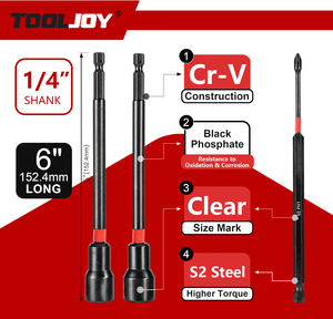 Dado magnetico <span class=keywords><strong>Driver</strong></span> Set di dado lungo <span class=keywords><strong>Driver</strong></span> 6 pollici dado metrico <span class=keywords><strong>Driver</strong></span> per trapano a impatto lungo gambo 1/4 "gambo esagonale lungo - Product Image 2