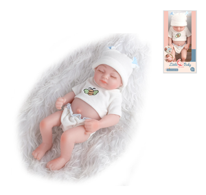FiveStar Muñeca de Vinilo de 11 Pulgadas, Cuerpo Completo de Goma Suave, <span class=keywords><strong>Ojos</strong></span> <span class=keywords><strong>Cerrados</strong></span>, Muñeca <span class=keywords><strong>Reborn</strong></span>, Juguete de Moda de 28 cm, Muñeca de Bebé Dormida con Apariencia Realista - Product Image 5