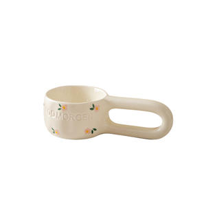 Nouvelle tasse en céramique de lettre en relief de l'usine Lelyi Tasse créative à long manche Good Morning avec un design floral mignon - Product Image 6