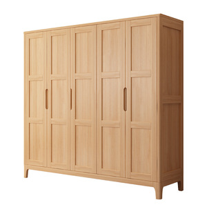 Armario de Madera Maciza de Estilo Escandinavo, Armario de Almacenamiento para Dormitorio de Gran Capacidad con Tres Puertas - Product Image 4