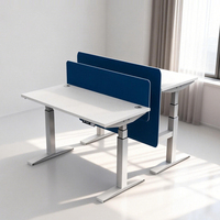 Bureau de direction moderne et minimaliste à hauteur réglable avec élévateur électrique à double moteur pour salle de formation d'entreprise