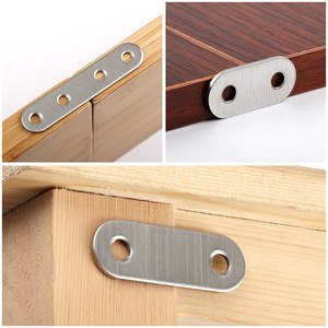 JINNATE Stainless Steel Connecting Pieces 300 Series Polished Flat Angle Brackets For Panel Connection - Product Image 3