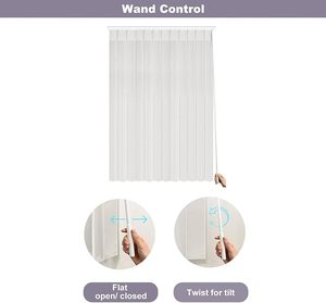Vertical <strong>Blackout</strong> Blinds ,Door Blinds Shades, Window Shade for Sliding Doors Custom Size Adjust Light Fabric Sheer Classic <strong>Vinyl</strong> - Product Image 4