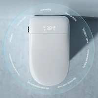 WC intelligent de luxe sur pied avec bidet intégré, capteur au pied, ouverture automatique du couvercle, siège chauffant, sans réservoir, pour hôtel