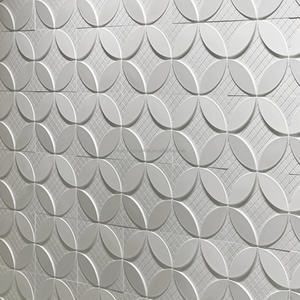 Briques colorées 3D en béton UHPC, durables pour la décoration murale intérieure et extérieure des hôtels, salons et maisons. Lotus 300*300*15mm - Product Image 4