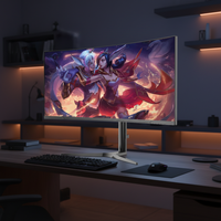 Moniteur de jeu incurvé HDR haute luminosité MVA 34 pouces 165 Hz 1800R 3440x1440 avec interface DP et haut-parleurs pour PC
