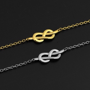 Fabricante de Joyería de Acero Inoxidable, Pulsera Ajustable con Símbolo Infinito y Letra Inicial para Parejas, Venta al Por Mayor - Product Image 2