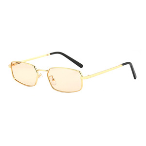 Hot Men's and Women's Trend Street Photos Travel <b>Small</b> <b>Frame</b> Retro Rectangular Metal Sunglasses - Product Image 4