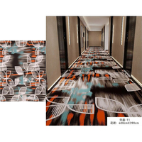 Moquette professionnelle ignifuge en polypropylène tissé à motifs pour hôtel, chambre et couloir