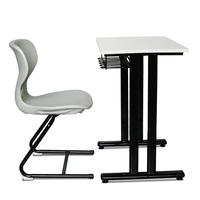 Table et chaise d'école siège en plastique bureau et chaise d'étudiant ensemble de table d'étude bon prix mobilier de salle de classe