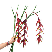 Plante artificielle suspendue en PVC : Oiseau de paradis, Paon miniature, Orchidée queue de scorpion, Plante griffe de crabe pour la maison