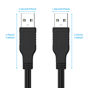 1M 2M 3M USB 3,0 macho a macho Cable 5Gbps doble USB a Cable Compatible con ventilador de refrigeración de <span class=keywords><strong>disco</strong></span> <span class=keywords><strong>duro</strong></span>, reproductor de DVD - Product Image 2