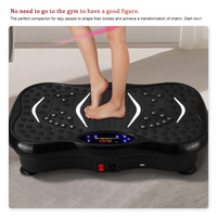 Plateforme vibrante d'exercice de haute qualité, capacité 120 kg, portable, en ABS et acier, avec écran LCD et cordes de résistance