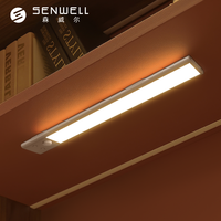 Bande lumineuse à LED personnalisée au design moderne, rechargeable sans fil, lit intérieur, détecteur de mouvement, lampes d'armoire en aluminium pour usage domestique