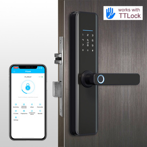 Tuya Wi-Fi Keyless khóa cửa thông minh cong kính màn hình an toàn thuận tiện; thẻ vân tay điện thoại kỹ thuật số ứng dụng truy cập ổ khóa thông minh - Product Image 3