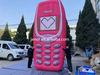 Modèle de téléphone mobile gonflable géant éclairage téléphone gonflable accessoires de dessin animé pour la publicité