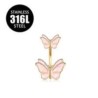 Anneau de nombril en acier chirurgical avec zircon cubique, anneaux de nombril clicker, piercings de nombril pour femmes, bijoux de piercing de nombril, lot