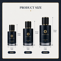 Flacon de parfum cylindrique noir mat vide 30ml 50ml 100ml avec bouchon effet bois et logo personnalisé