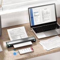 Phomemo M08F Printer termal nirkabel, Printer termal A4 tanpa tinta portabel untuk rumah