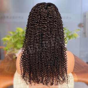 Perruque frisée Angelbella <span class=keywords><strong>en</strong></span> cheveux humains, Lace Front HD transparente 13x6, densité 220%, pour femmes, style Afro Kinky Curly - Product Image 5