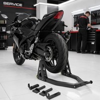 Support de réparation et d'entretien universel réglable pour moto, avec support de bobine, cric, support de bras oscillant, support de roue arrière et support de paddock