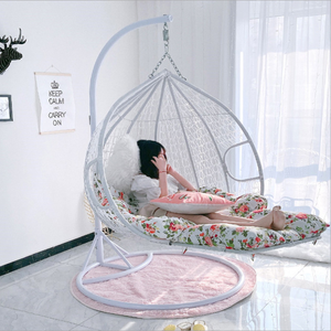 उद्यान फर्नीचर आउटडोर आंगन बालकनी रतन धातु उद्यान स्विंग चेयर हस्तनिर्मित रतन चेयर हैममॉक - Product Image 2