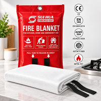 Couverture anti-feu d'urgence en gros ASTM F1989 EN1869 en fibre de verre pour cuisine, emballage personnalisé, direct usine