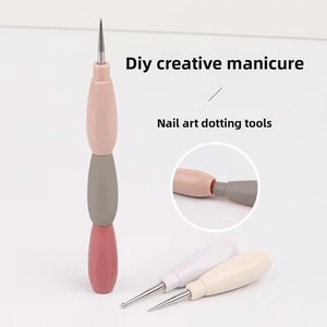 Outil de pointillage pour nail art en forme de blocs de construction colorés, stylo à strass, outil de décoration créatif pour la manucure - Product Image 2