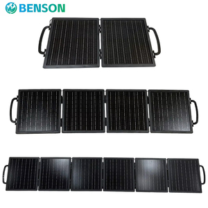 แผงโซลาร์เซลล์พับได้ BENSON BS-18V แบบพกพา 18V โมโนคริสตัลไลน์ซิลิคอน สำหรับตั้งแคมป์กลางแจ้งและพาวเวอร์แบงค์ - Product Image 1