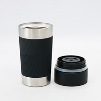 Tasse à café thermos de voyage en acier inoxydable 360 à double paroi isolée sous vide avec couvercle à bouton-poussoir