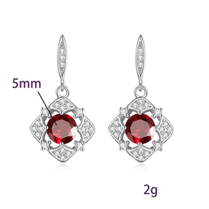 9 boucles d'oreilles pendantes vintage à motif floral ajouré, en argent sterling 925, avec pierres précieuses naturelles colorées, bijoux pour petite amie, idéal pour un cadeau - Product Image 6