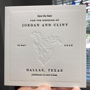 Élégantes invitations de mariage en papier coton, imprimées en typographie avec gaufrage et débossage couleur, accessoires pour célébrations de mariage - Product Image 4