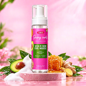 Honey Avocado Ginger Curl <b>Mousse</b> 207ml Flexible Medium Hold Moisturizing Detangling <b>Volume</b> Frizz Control for Curls Coils - Product Image 1
