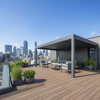 Pergola en aluminium thermolaqué en gros avec toit à lames orientables et écran zip pour projets de rénovation de jardins, de gazebos et de terrasses sur toits