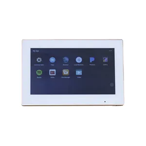 T 4*20W Smart Home 7 Inch Touch Screen Tuya Bluetooth Audio Panel Android WiFi Wall Amplifier With /TF/USB and RS 485 protocol