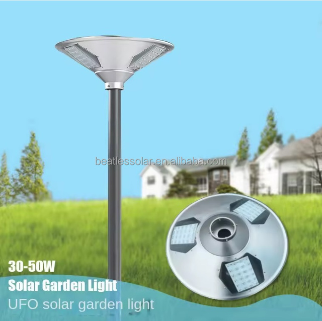 20W LED Solar Garden Lights Outdoor Waterproof IP65 IK10 Pole Smart Remote Control Motion Light Sensors Smartthings Compatible