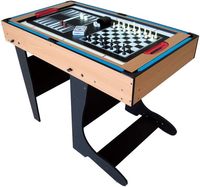 Table multi-jeux 6-en-1 à petite échelle Ensemble de combinaison multifonction Mini Football Tennis Foosball Indoor Sport Entertainment