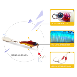 Esca Metallica MagicWorks Whirlwind VIB con Lama Girevole 20g 30g 40g per <span class=keywords><strong>Pesca</strong></span> in Acqua Salata e Dolce - Product Image 4