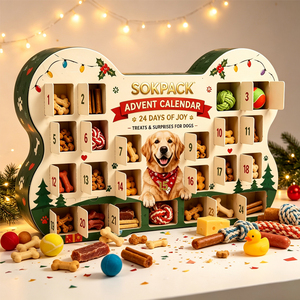 Boîte de <span class=keywords><strong>calendrier</strong></span> de l'<span class=keywords><strong>Avent</strong></span> personnalisée en forme d'os pour <span class=keywords><strong>chien</strong></span>, 24 jours, boîte mystère de compte à rebours de Noël pour friandises et jouets pour animaux de compagnie, emballage cadeau pour animaux de compagnie pour les fêtes - Product Image 2