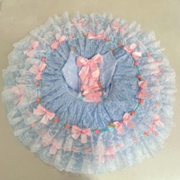 Robe Tutu de Ballet Professionnelle pour Enfants, en Tulle Blanc, Bleu, Rose, Justaucorps de Gymnastique, Costume de Danse Diamant, Ballerine