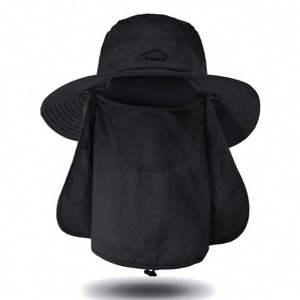 Chapeau de pêcheur extérieur protégé contre le soleil Chapeau seau de pêcheur imperméable pliable à séchage rapide avec ficelle - Product Image 4