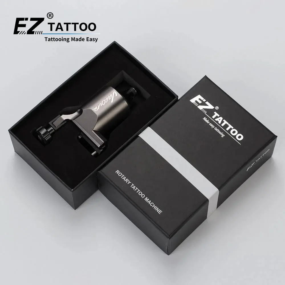 EZ Tattoo DC Valour Noiseless Design and Minimal Vibration Rotary Tattoo Machine